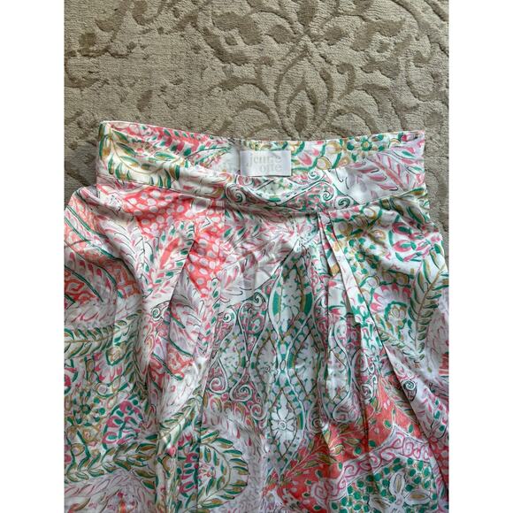 Jeune Otte Women's Cotton Midi Skirt Multicolor Floral Print Small Made in USA - Picture 4 of 7